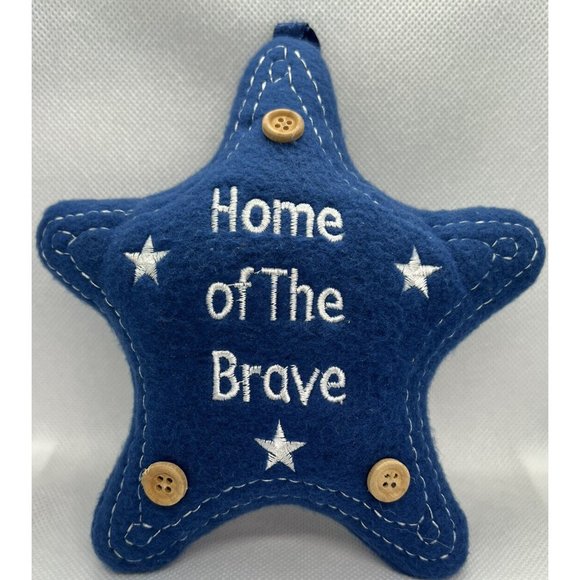 Independence Day 4th‎ of July Felt star Patriotic Ornament button accent - Picture 1 of 4